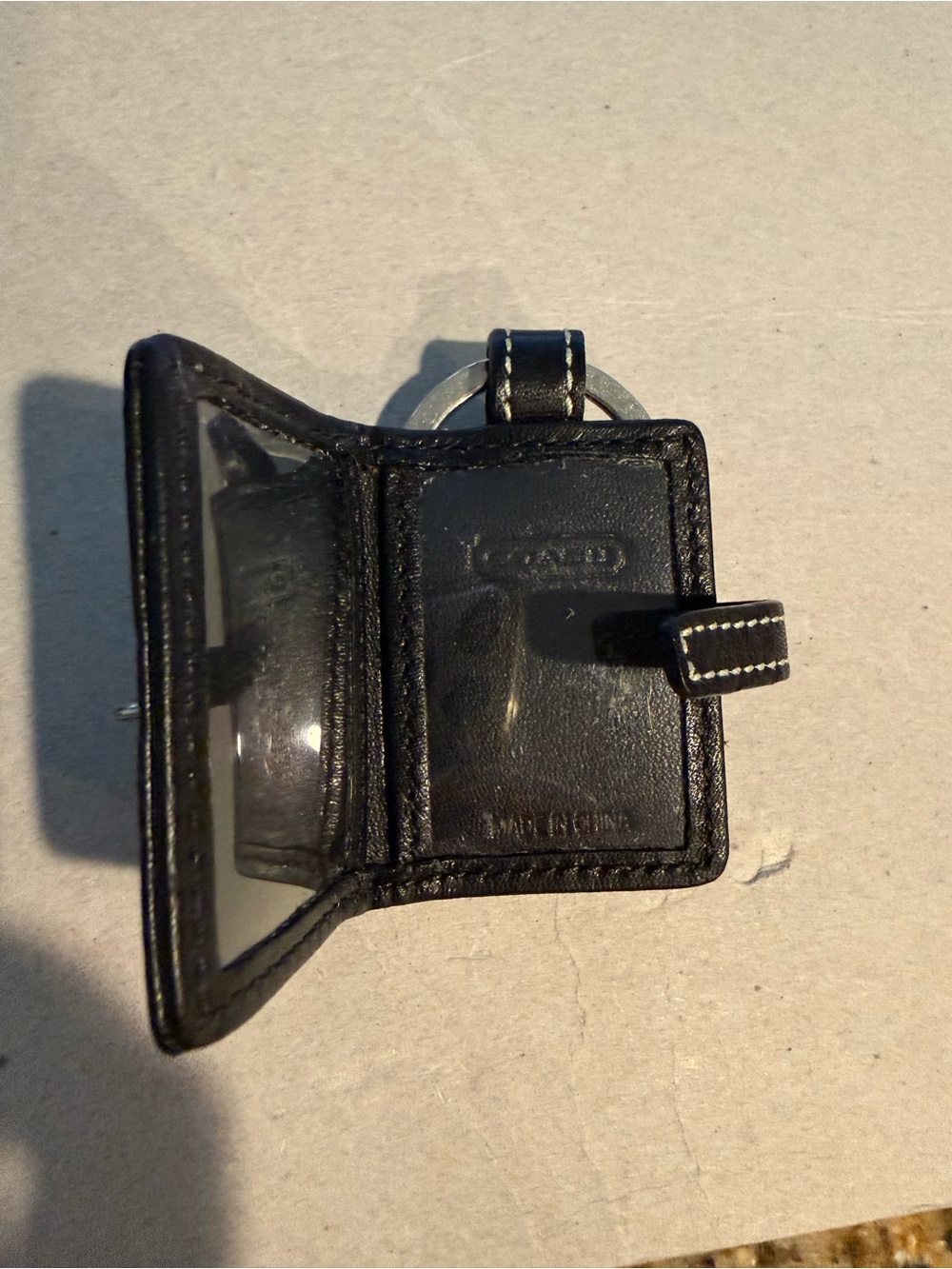 Coach Vintage black logo keychain bag charm picture holder - Picture 4 of 6